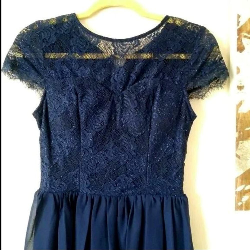 EUC Speechless by Macy's junior/women's navy sparkly dress size 7